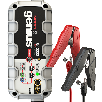 G15000   12V & 24V 15A UltraSafe Battery Charger with JumpCharge Engine Start