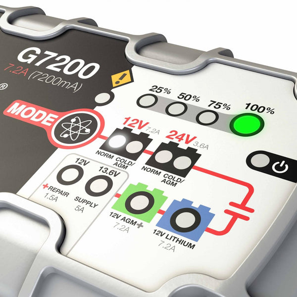 G7200   12V & 24V 7.2A UltraSafe Battery Charger and Maintainer
